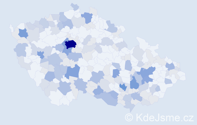 Příjmení: 'Punčochářová', počet výskytů 435 v celé ČR