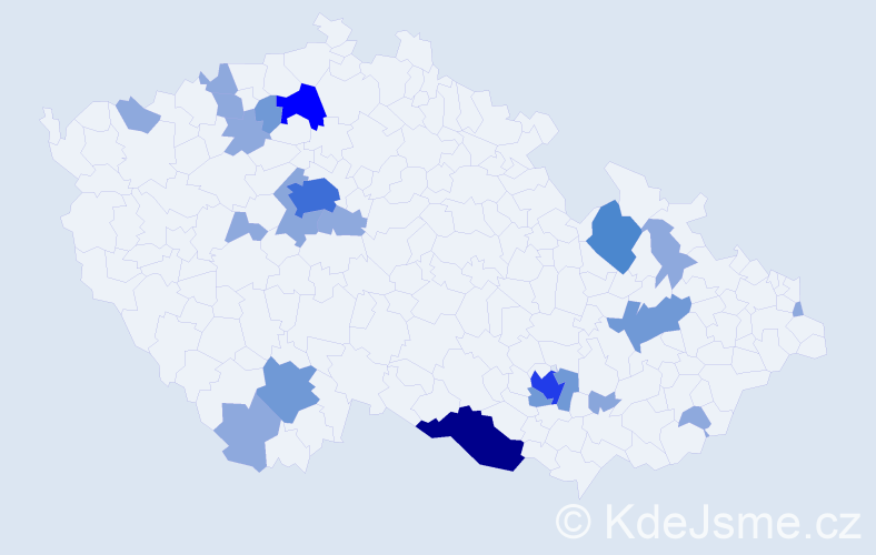 Příjmení: 'Šarayová', počet výskytů 57 v celé ČR