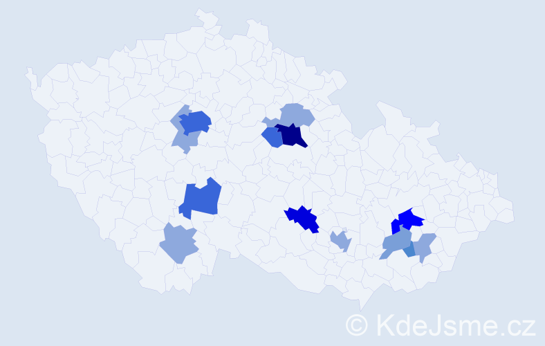 Příjmení: 'Bibr', počet výskytů 40 v celé ČR