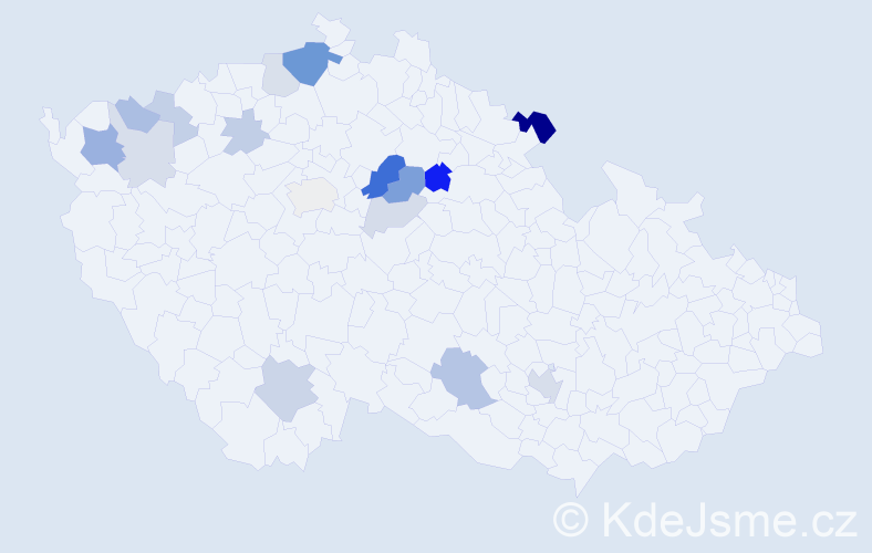 Příjmení: 'Csupori', počet výskytů 37 v celé ČR