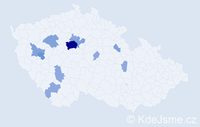 Příjmení: 'Schneiberg', počet výskytů 26 v celé ČR