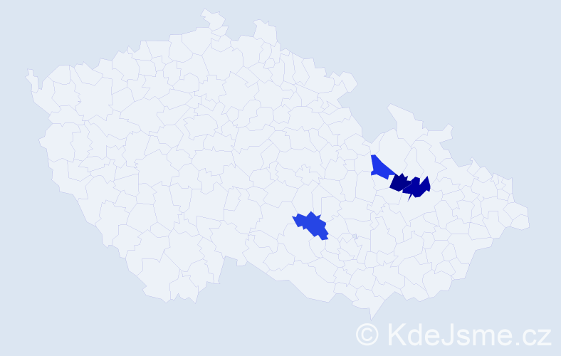 Příjmení: 'Villertová', počet výskytů 8 v celé ČR