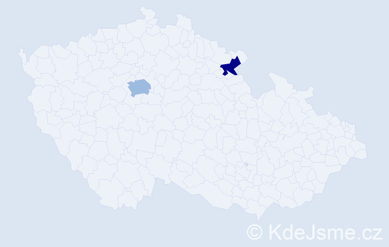 Příjmení: 'Tyniv', počet výskytů 5 v celé ČR