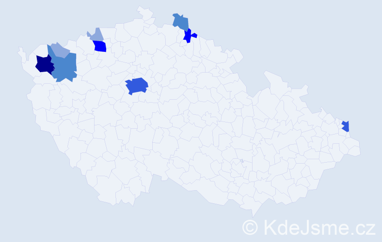 Příjmení: 'Lauová', počet výskytů 25 v celé ČR
