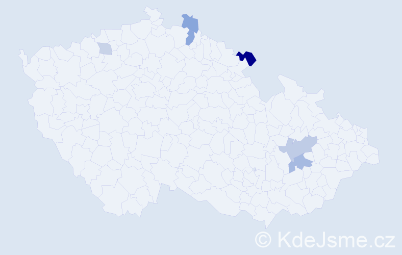 Příjmení: 'Slišová', počet výskytů 11 v celé ČR