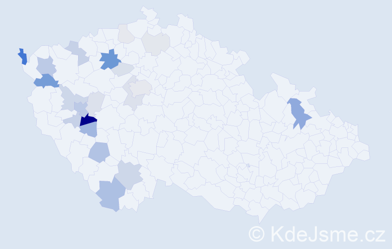 Příjmení: 'Kotous', počet výskytů 67 v celé ČR