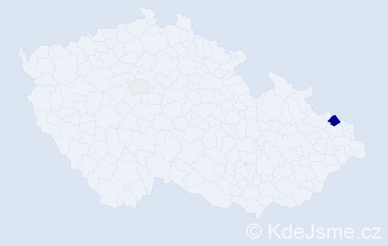 Příjmení: 'Kamradek', počet výskytů 5 v celé ČR