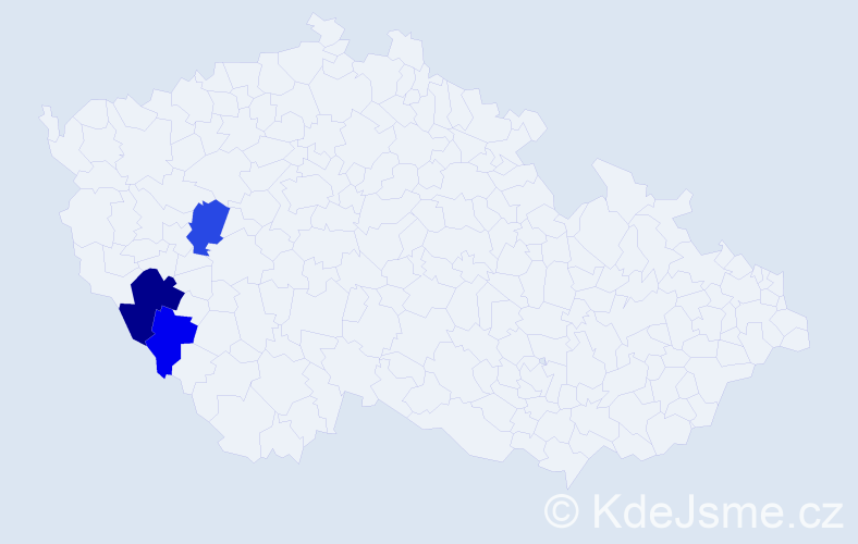 Příjmení: 'Műhlbacher', počet výskytů 10 v celé ČR