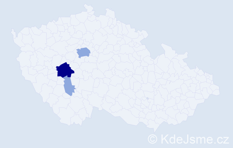 Příjmení: 'Pammer', počet výskytů 9 v celé ČR