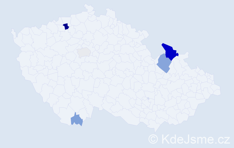 Příjmení: 'Latzelová', počet výskytů 17 v celé ČR