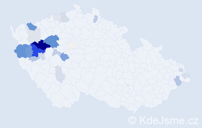 Příjmení: 'Netrhová', počet výskytů 58 v celé ČR