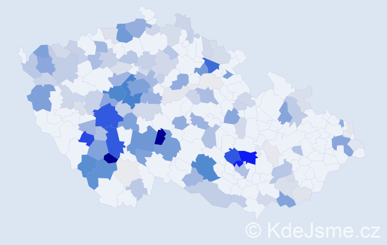 Příjmení: 'Smíšková', počet výskytů 498 v celé ČR