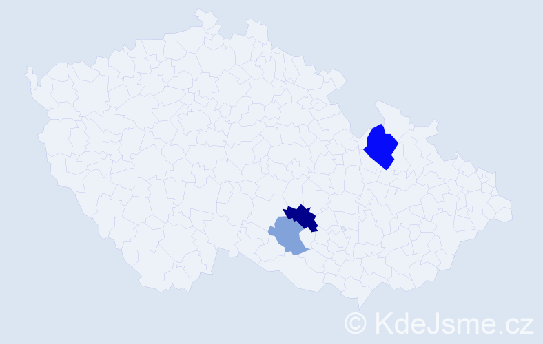 Příjmení: 'Macholová', počet výskytů 6 v celé ČR