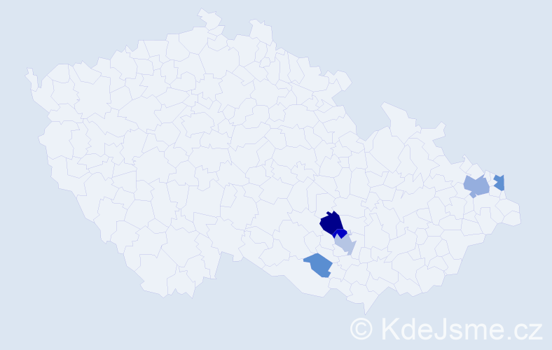 Příjmení: 'Tobiaszová', počet výskytů 16 v celé ČR
