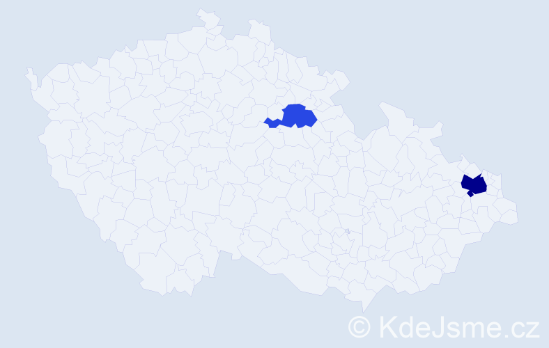 Příjmení: 'Matyásová', počet výskytů 4 v celé ČR