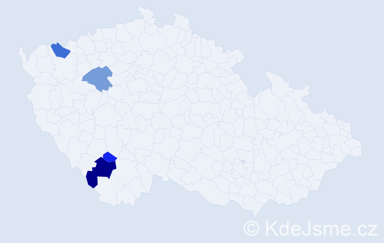 Příjmení: 'Fakenberg', počet výskytů 9 v celé ČR