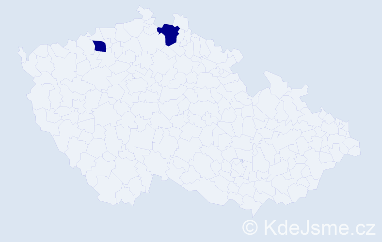 Příjmení: 'Diefenbach', počet výskytů 2 v celé ČR