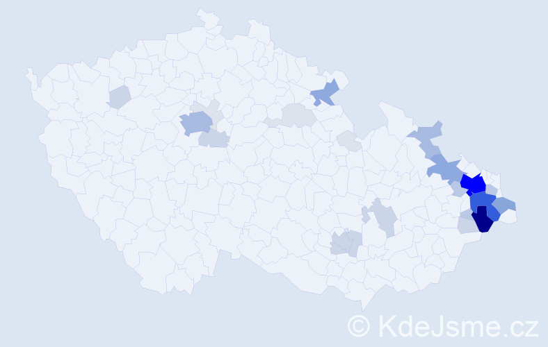 Příjmení: 'Magnusková', počet výskytů 112 v celé ČR