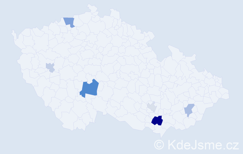 Příjmení: 'Khalilová', počet výskytů 11 v celé ČR