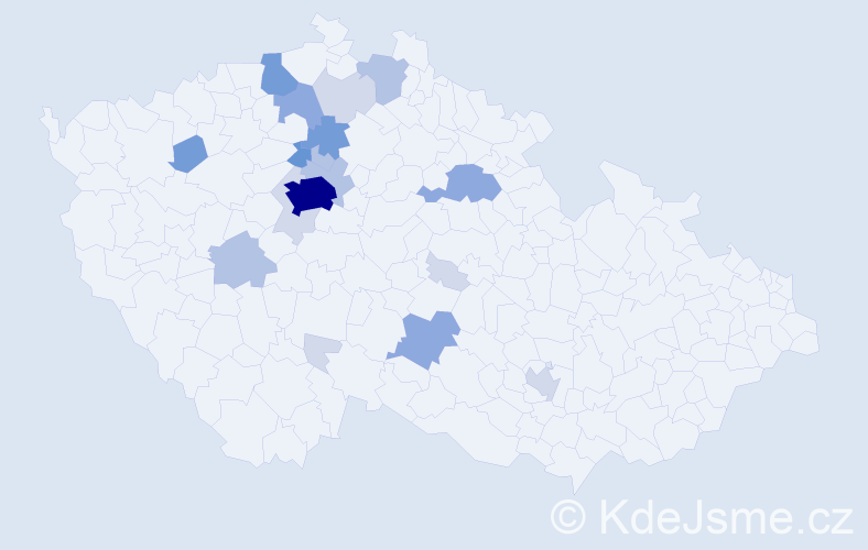 Příjmení: 'Derfl', počet výskytů 59 v celé ČR