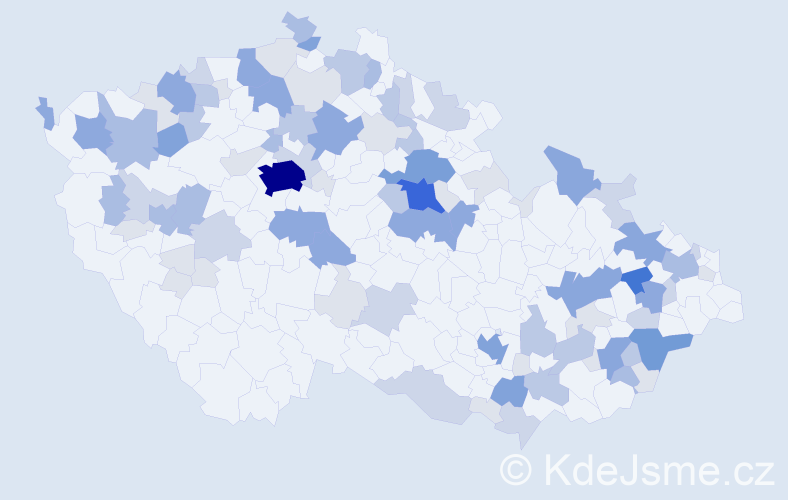 Příjmení: 'Dubec', počet výskytů 302 v celé ČR