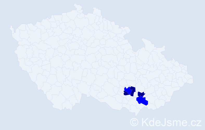 Příjmení: 'Bernická', počet výskytů 6 v celé ČR