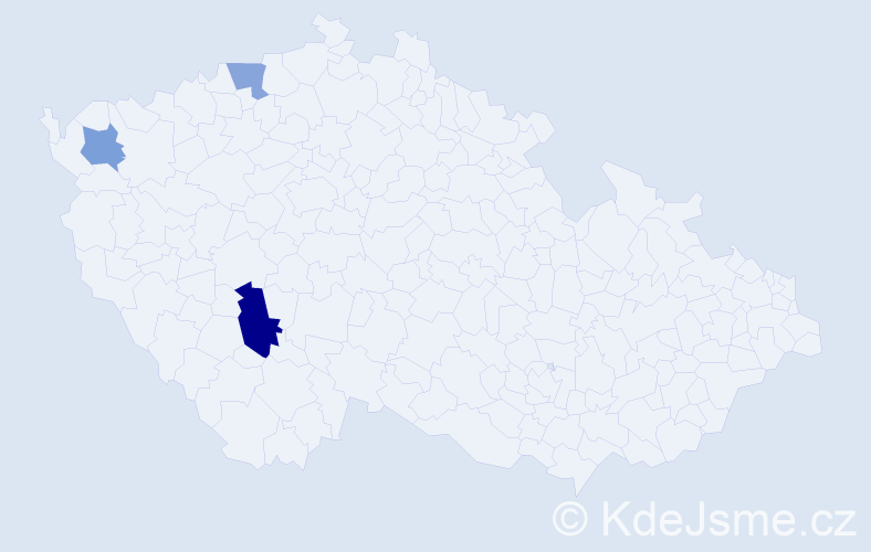 Příjmení: 'Banciová', počet výskytů 9 v celé ČR