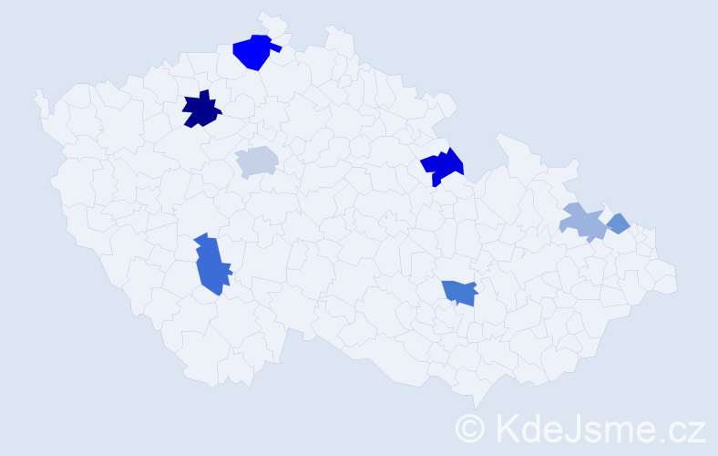 Příjmení: 'Grobárová', počet výskytů 19 v celé ČR
