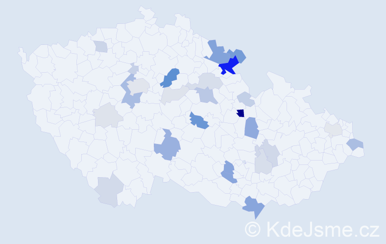 Příjmení: 'Rufer', počet výskytů 89 v celé ČR