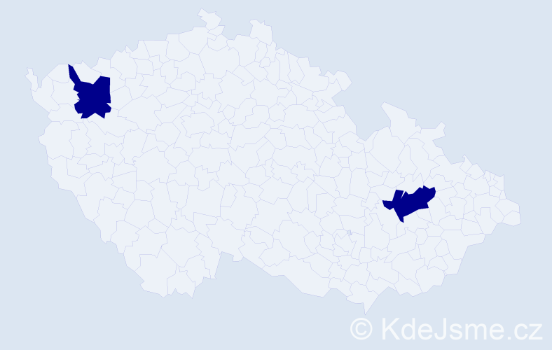 Příjmení: 'Mišuthová', počet výskytů 2 v celé ČR