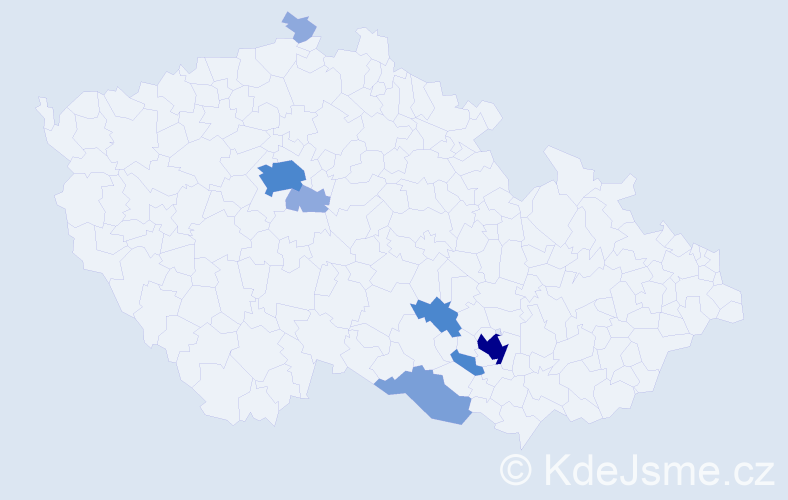 Příjmení: 'Zeisel', počet výskytů 20 v celé ČR