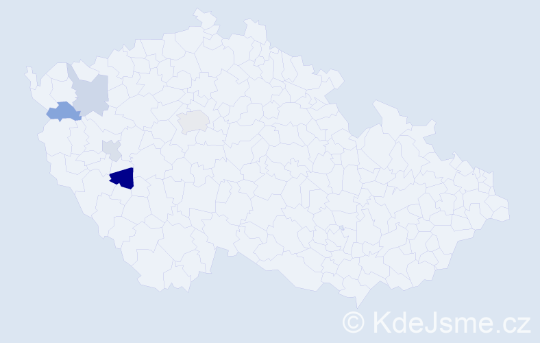 Příjmení: 'Knárová', počet výskytů 7 v celé ČR