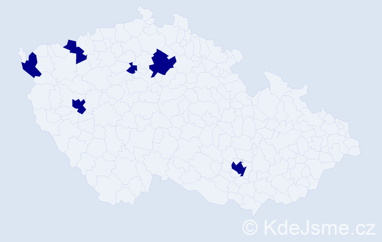 Příjmení: '"Tran Dai"', počet výskytů 6 v celé ČR