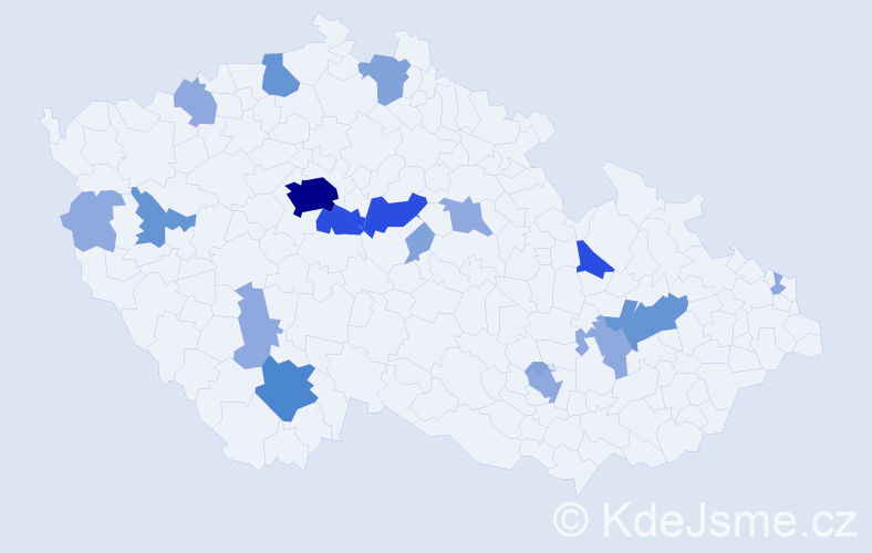 Příjmení: 'Matiášová', počet výskytů 50 v celé ČR