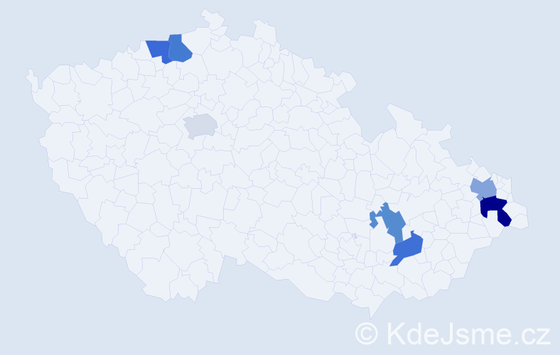 Příjmení: 'Rundt', počet výskytů 28 v celé ČR
