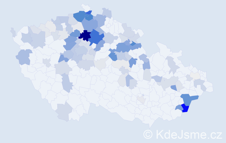 Příjmení: 'Slánská', počet výskytů 452 v celé ČR