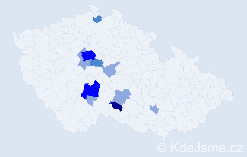 Příjmení: 'Pittauerová', počet výskytů 22 v celé ČR