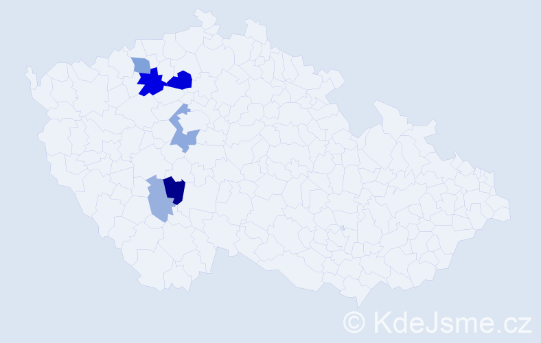 Příjmení: 'Rouša', počet výskytů 14 v celé ČR