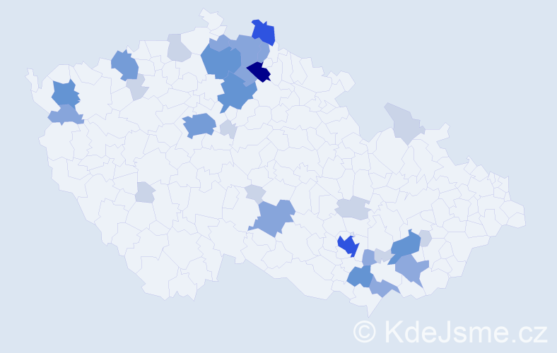 Příjmení: 'Libenská', počet výskytů 95 v celé ČR