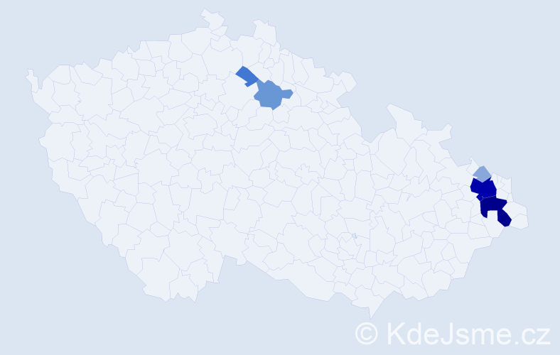Příjmení: 'Kašperlíková', počet výskytů 36 v celé ČR