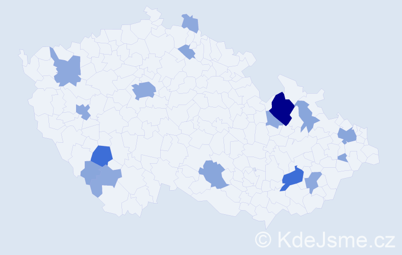 Příjmení: 'Paternová', počet výskytů 38 v celé ČR