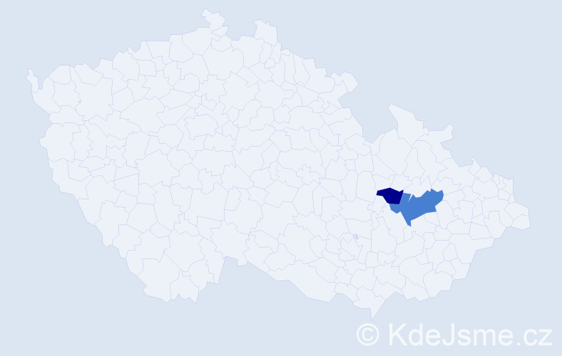 Příjmení: 'Divjak', počet výskytů 7 v celé ČR