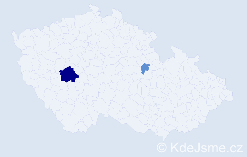 Příjmení: 'Kirka', počet výskytů 6 v celé ČR