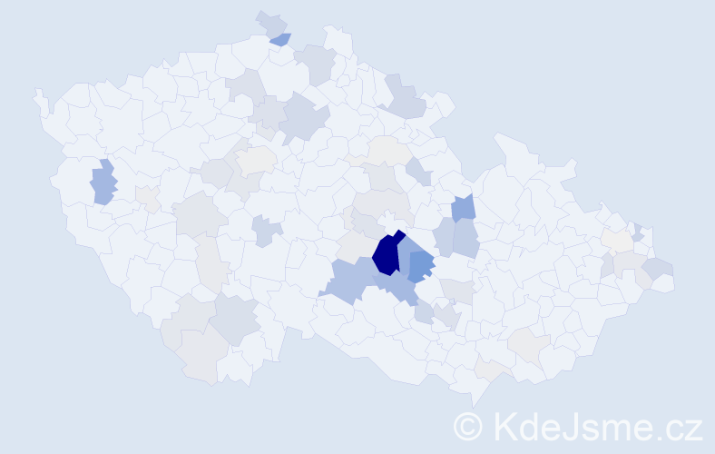 Příjmení: 'Judová', počet výskytů 189 v celé ČR