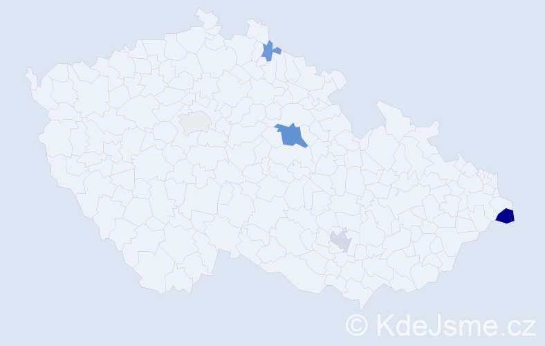 Příjmení: 'Kozera', počet výskytů 12 v celé ČR