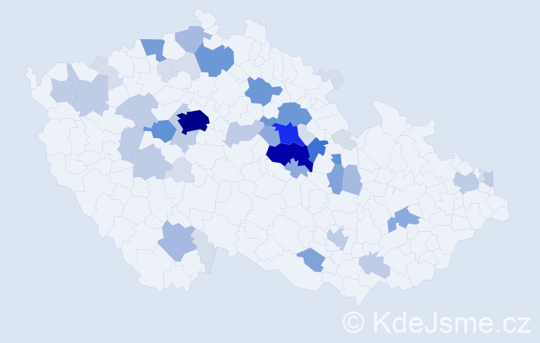 Příjmení: 'Dejdar', počet výskytů 169 v celé ČR