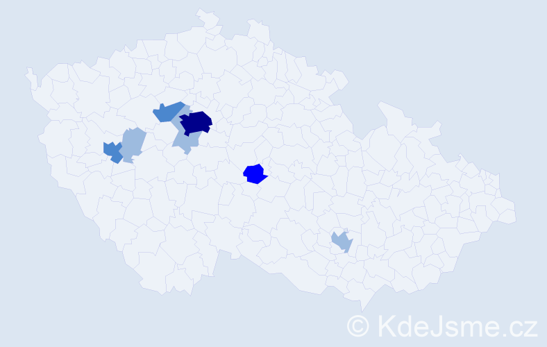 Příjmení: 'Mysyuk', počet výskytů 14 v celé ČR