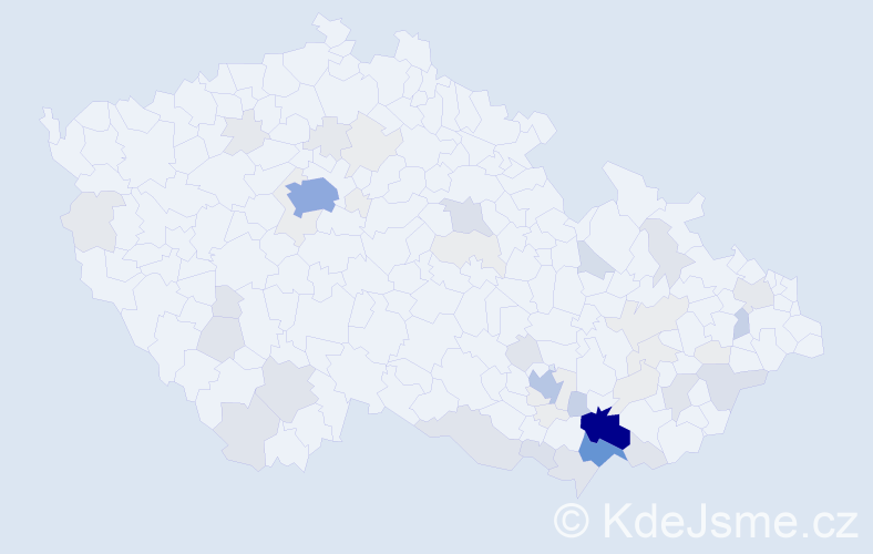 Příjmení: 'Marada', počet výskytů 240 v celé ČR