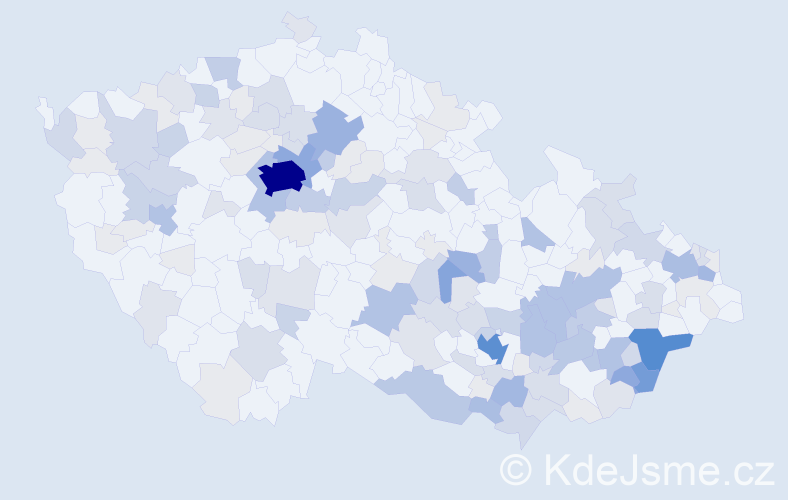 Příjmení: 'Kulíšek', počet výskytů 538 v celé ČR