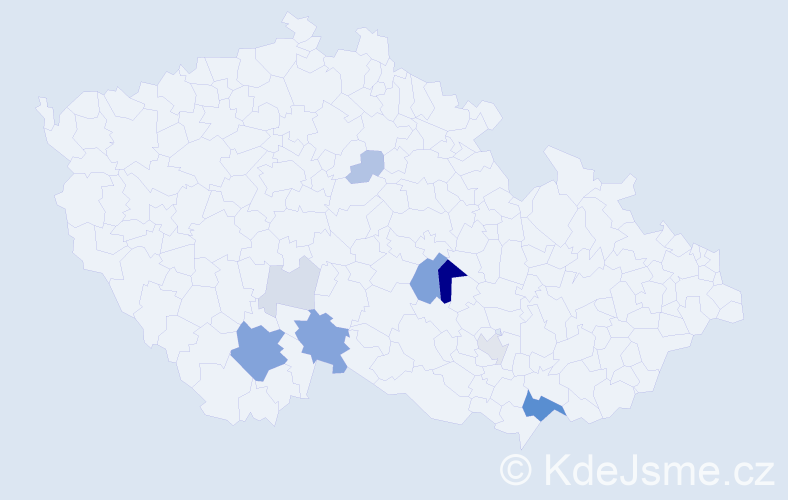 Příjmení: 'Ohrazdová', počet výskytů 29 v celé ČR